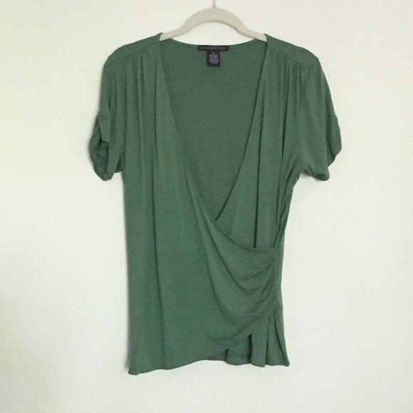 Sarah Spencer Tops - Sarah Spencer grass green wrap knit top M Sarah Spencer Tops - Sarah Spencer grass green wrap knit top M